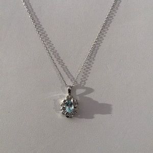 Sterling Silver Light Swiss Topaz Pendant